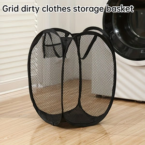 <span class=keywords><strong>Panier</strong></span> à linge pliable pop-up, grand <span class=keywords><strong>panier</strong></span> en maille avec poignée ergonomique, rangement portable pour la maison et la chambre, pour la <span class=keywords><strong>salle</strong></span> <span class=keywords><strong>de</strong></span> <span class=keywords><strong>bain</strong></span>, la chambre à coucher - Product Image 1