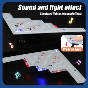 โมเดลเครื่องบินรบ B2 Rafale แบบหล่อขึ้นรูป พร้อมเสียงและไฟ มีระบบดึงกลับ สำหรับเด็ก - Product Image 4