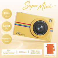 Kamera Digital Ultra Ringkas Ultra Tipis & Ringan 8K 96MP 16x Zoom Digital Baterai 1300mAh Portabel 11.8mm 84g