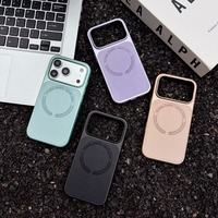 Étui de téléphone magnétique avec motif Lychee pour iPhone 18Pro 17, 16, 15, 14, 13, 12, 11Pro Plus, étui de téléphone anti-chute