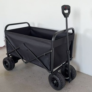 Cơ giới có thể gập lại Wagon cắm trại bãi biển Wagon giỏ hàng nhiệm vụ nặng nề ráp tiện ích giỏ hàng Xe đẩy điện gấp giỏ hàng - Product Image 5