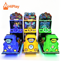 Simulateur de course automobile pour enfants HiPlay Factory, jeu d'arcade à volant à monnayeur pour centre commercial, salle de jeux pour enfants
