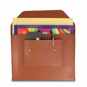 Sac de bureau A4 en similicuir pour le rangement de contrats, factures et informations de réunion – Porte-documents et sac à main pour documents - Product Image 1