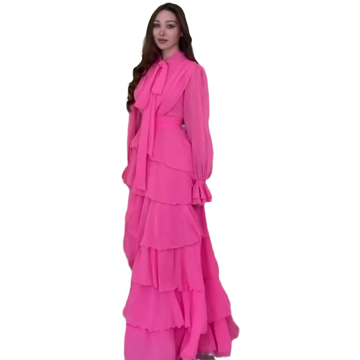 New Design Chiffon Dresses 2025 - Floral Print & Long Sleeve