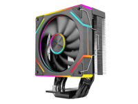 Pendingin CPU Udara T400 4 Heat Pipe 120mm Lampu Warna Tetap 3Pin Kipas Pendingin Untuk Intel LGA & AMD AM Series Gaming PC