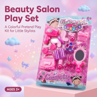LASIVE TOYS Ensemble de jeu d'imitation pour filles : Maquillage et coiffure de princesse, jeu de rôle de salon de beauté et coiffure