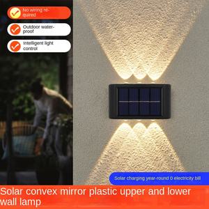 Lámparas solares LED cuadradas impermeables para pared exterior, utilizadas para decoración de patios, iluminación de porches de jardín - Product Image 2