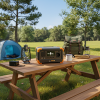 Centrale Électrique Portable Solaire 600W avec Contrôle APP/BT/WiFi, Onduleur à Onde Sinusoïdale Pure et Batterie LiFePO4 pour Voiture – Station d'Énergie d'Urgence