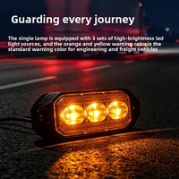 6-LED Kühlergrill-Seitenmarkierungsleuchten 10-30V LKW-Anhänger-Umrissleuchte 9 Blitzmodi Auto-Rücklicht Brems-Blinkleuchte