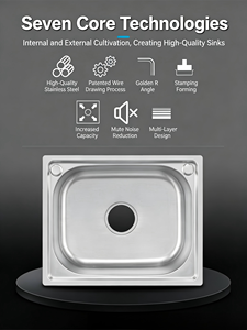 <span class=keywords><strong>Évier</strong></span> de cuisine en acier inoxydable, cuve carrée, simple, à encastrer sous plan, installation à deux trous, surface brossée, design moderne - Product Image 3