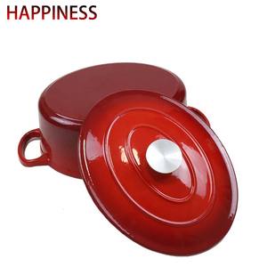 2024 Offre Spéciale <span class=keywords><strong>prix</strong></span> usine fonte émail casserole couleur ragoût avec deux poignées de boucle - Product Image 3