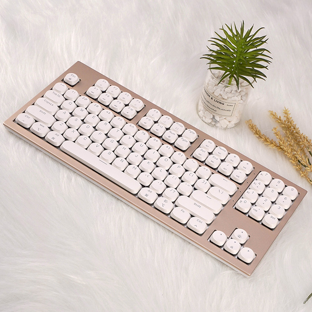 New 102-Key Triple-Mode Hot-Swappable Silent Full Size Anti-Ghosting Kailh LED USB Type-C Wrist Support Gaming Keyboard