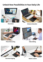 VEIKK-Tableta gráfica digital VK640 con lápiz óptico, compatible con Windows, Mac, Linux y Android