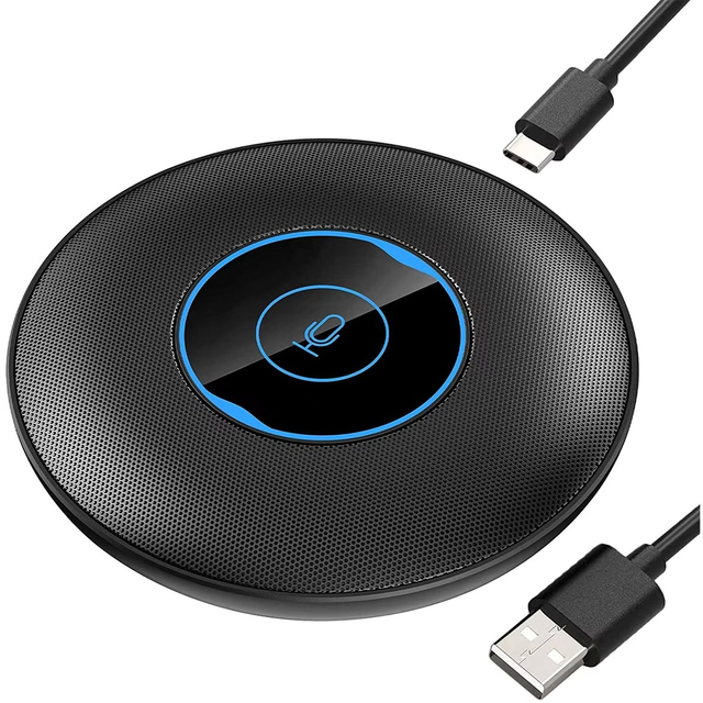 OEM Factory USB Conference Microphone Omnidirectional Pick-up Condenser Mic with 3.5mm Jack