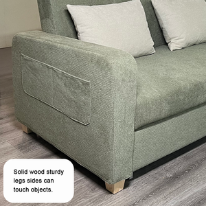 Divano <span class=keywords><strong>Letto</strong></span> Multifunzionale in Tessuto, Stile Moderno e Lussuoso, <span class=keywords><strong>Pouf</strong></span> Retrattile Leggero - Product Image 4