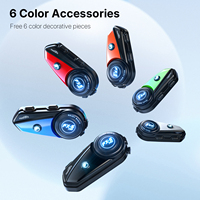 2 Auriculares Intercomunicadores Bluetooth para Casco de Motocicleta Fodsports FX-S Pro, IP65, 1000M, 3 Motociclistas, 2 Vías, Cancelación de Ruido CVC, Accesorios de Música