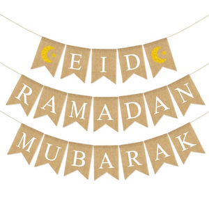 <span class=keywords><strong>Banner</strong></span> de papel impreso Eid Mubarak Star Moon para decoración de pared de Ramadán y cartel decorativo festivo de fiesta - Product Image 6