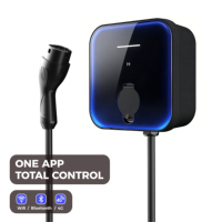 Station de recharge AC intelligente personnalisée avec application, câble Type 2, borne murale AC pour voitures électriques