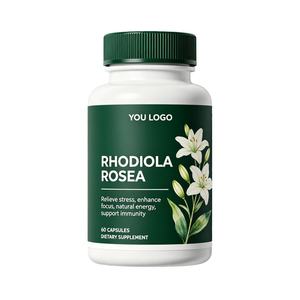 Capsules de Rhodiola Rosea, 60 capsules, complément alimentaire pour favoriser la relaxation et l'énergie quotidienne - Product Image 1