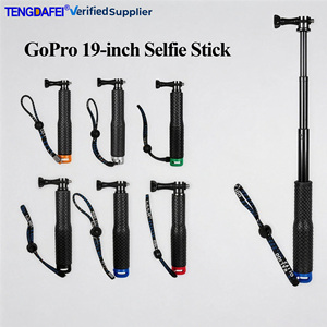 Nouveau Perche à <span class=keywords><strong>Selfie</strong></span> Extensible Anti-Tremblement 2026 de 19 Pouces, Support Multicolore pour Caméra Sportive et Caméra d'Action - Product Image 1