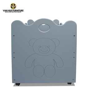 Cuna Multifuncional de Madera de Abeto Europeo, Color Gris Claro, Estilo Moderno, con 4 Ruedas con Bloqueo - Product Image 4