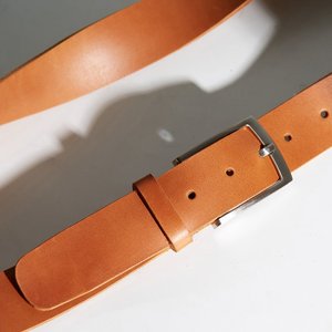 Cinturón de cuero de grano completo informal marrón clásico de cuero genuino Diseño liso y todos los tamaños disponibles mejor producto Cinturón de cuero - Product Image 3