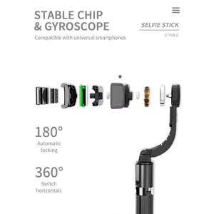 Stabilisateur portable <span class=keywords><strong>L08</strong></span> en aluminium anti-tremblement, trépied perche à <span class=keywords><strong>selfie</strong></span> pliable pour smartphone et vlogging - Product Image 6
