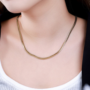 Collar XUPING XP Jewelry China Hezhou al por Mayor, Cadena Unisex <span class=keywords><strong>de</strong></span> Acero Inoxidable, Estilo Simple y Personalizado, Chapado en <span class=keywords><strong>Oro</strong></span> <span class=keywords><strong>de</strong></span> 14K - Product Image 5
