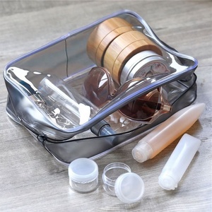 Wholesale Custom Logo Fashion Design Printed <b>Clear</b> Waterproof <b>Travel</b> PVC Makeup <b>Bag</b> Cosmetic <b>Bag</b> - Product Image 3