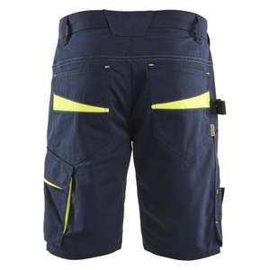 BLAKLADER - 149913308633C48 Short de service Bleu marine foncé/Jaune haute visibilité-EAN 7330509920794 HI-VIS WORKWEAR - Product Image 2