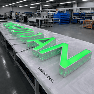 Letrero de Canal LED Acrílico Personalizado con Iluminación Frontal para Publicidad de Negocios en Tiendas - Product Image 2