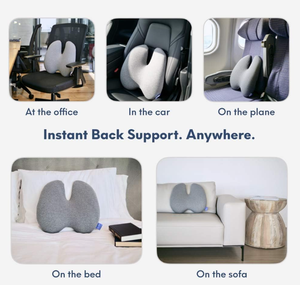 Cushion Lab <strong>Extra</strong> Dense Lumbar <strong>Pillow</strong> Patented Ergonomic Multi-Region <strong>Firm</strong> Back Support Memory Foam Fill Lower Back Pain Relief - Product Image 4