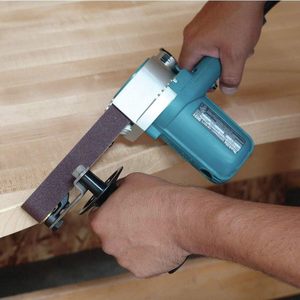 Lijadora de Banda Makita 9031 Profesional de 30 mm (1-1/8 pulgadas) con Control de Velocidad Variable, Diseño Compacto para Lijado Complejo - Product Image 4