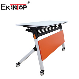 Ekintop Nhà Máy Hiện Đại Phòng Văn Phòng Đơn Giản Thiết Kế Di Động Kim Loại Gấp Đào Tạo Bảng Và Ghế Tốt Nhất Bán Sinh Viên Duy Nhất Bàn - Product Image 4