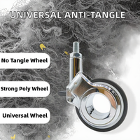 Roulettes pivotantes universelles à roulement à billes avec frein, chromées, 60 mm, en polyuréthane, pour e-sport, bureau et utilisation informatique