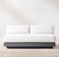 Ensemble de canapés de jardin en aluminium mobilier d'extérieur pour hôtel sofa sectionnel en métal en forme de L au bord de la piscine