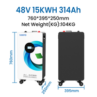 Batería de 10kwh 15kwh, Batería Lifepo4 de 48V, Batería de Iones de Litio para Almacenamiento de Energía en el Hogar, para Sistema Solar
