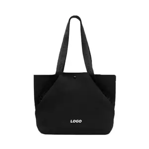 Bolso de hombro de gran capacidad para mujer, bolso de mano grande de color negro para ir de compras a la playa