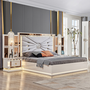 Juegos de cama de lujo con espejo para el hogar, conjunto de dormitorio con mesa de vestidor, dos plazas, estilo real y moderno