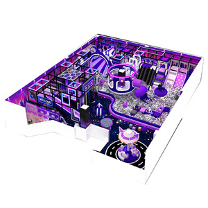 Aire de jeux intérieure de haute qualité pour enfants, piscine à balles de grande taille, thème violet, équipement de jeu pour enfants - Product Image 1