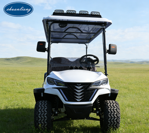 Düşük Bakımlı Beyaz <span class=keywords><strong>6</strong></span> Kişilik Elektrikli Golf Arabası, Güçlü Motorlu, Topluluk Parkı, Otel, Turistik Alan İçin - Product Image 1