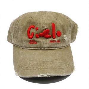 Casquette de baseball en coton vieilli à 6 panneaux, couleur unie, avec logo brodé, pour usage quotidien et loisirs, vente en gros - Product Image 5