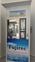 Distributeur automatique d'eau potable pure par osmose inverse (RO) à monnayeur 800G avec pompe à pression motorisée 125L/heure