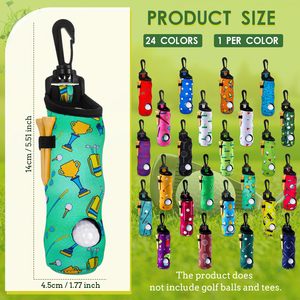 Custom LOGO Golf Tee Holder Golf Ball Carry Bag Tee Holder for Neoprene Pouch Portable with Hook Accessories for Men Women - Product Image 3