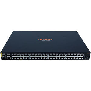 Commutateur Ethernet Gigabit Premium <span class=keywords><strong>Aruba</strong></span> <span class=keywords><strong>JL675A</strong></span> 48 ports PoE Classe 4 48,6W Série 6100 4 ports SFP+ QoS SNMP Empilable VLAN 176 Gbit/s - Product Image 1