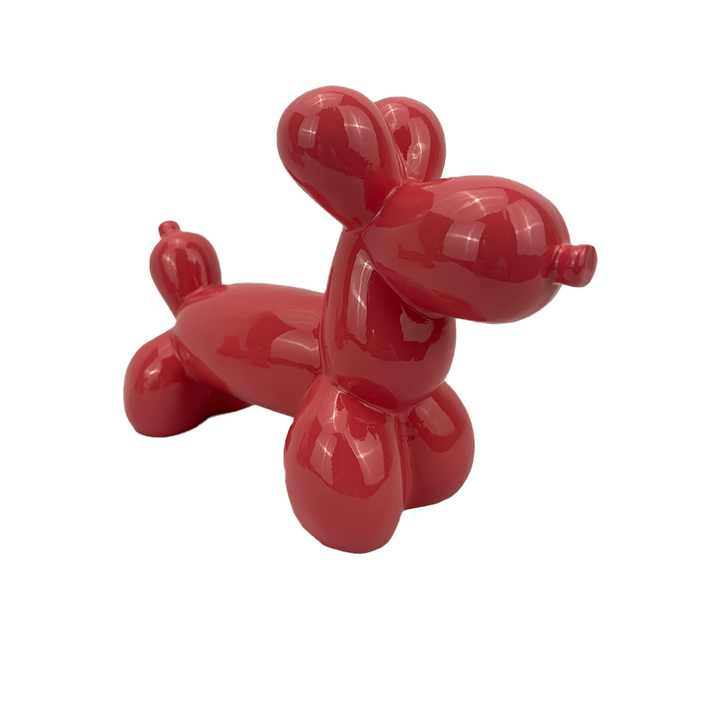 Red Balloon Dog Handmade Cartoon Animal Figurines Home Decoration Resin ...