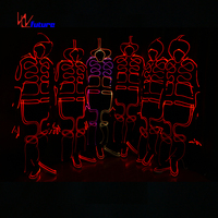 Combinaison de danse lumineuse, costume à lignes lumineuses, costume de robot Tron à fibres optiques LED pour événement