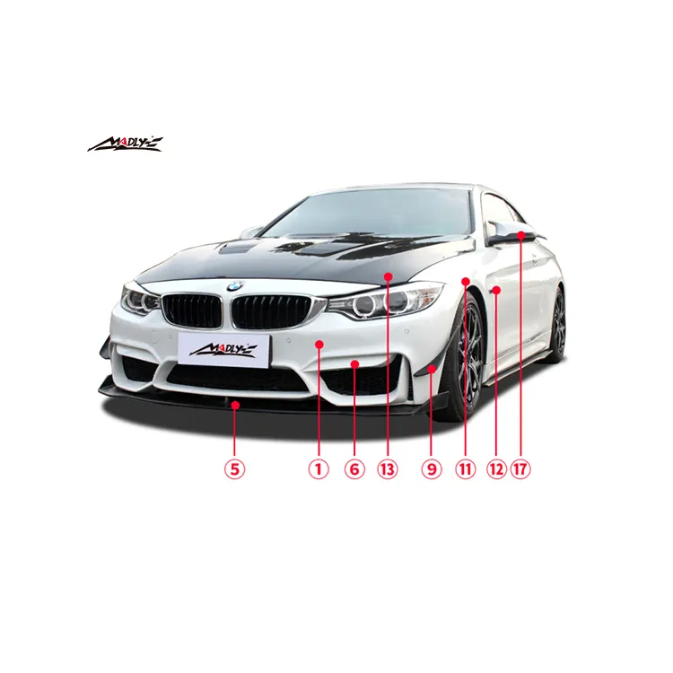 2014-2016 F32/F33/F36 4 серии M4-GT Style Body Kits для BMW 4 Series F32/F33/F36 body parts