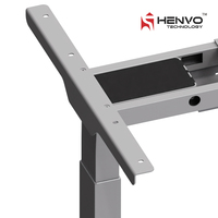 Henvo DF0059 – Cadre de bureau électrique réglable et extensible pour usage commercial, ergonomique, contemporain, à double moteur, hauteur intelligente