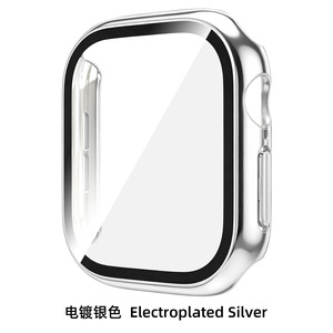 Nouvel étui de protection 2 en 1 pour iWatch S12 Series, étui en PC électroplaqué avec protection d'écran intégrée 42 mm/46 mm - Product Image 2